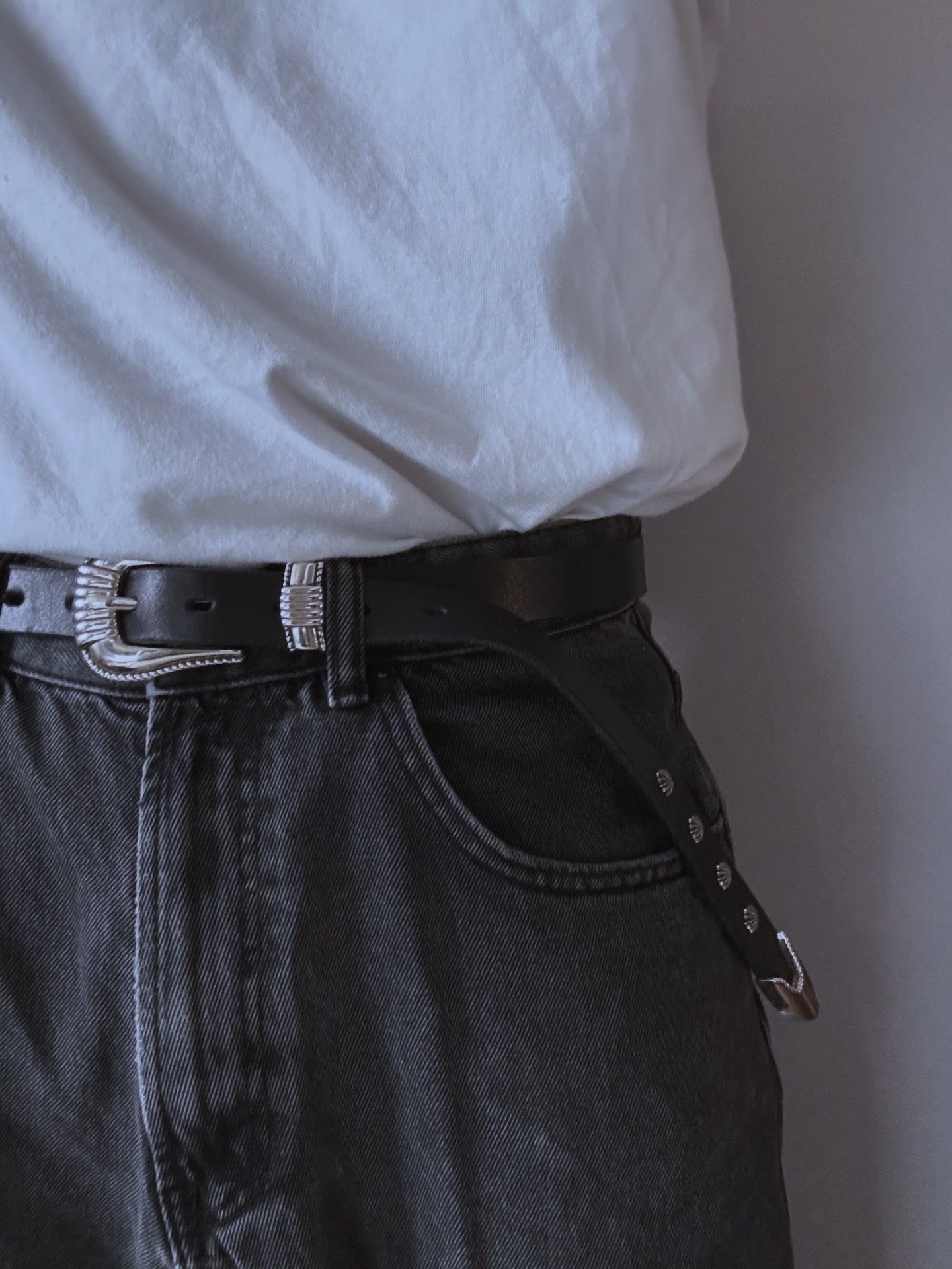 western belt 24mm【long/rivet】