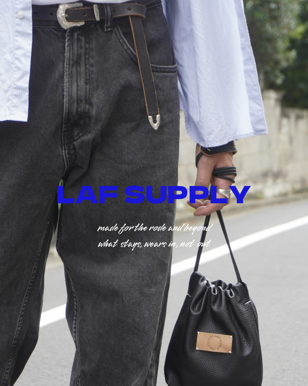 leather drawstring bag